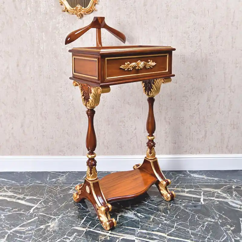 Casa Padrino Serviteur Muet Baroque de Luxe Marron / Or H. 130 cm - Fabriqué en Italie Finale Aktion
