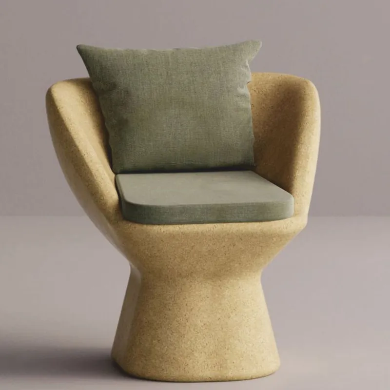 Preisknaller Casa Padrino fauteuil de luxe jaune / vert - Fauteuil en béton résistant aux intempéries