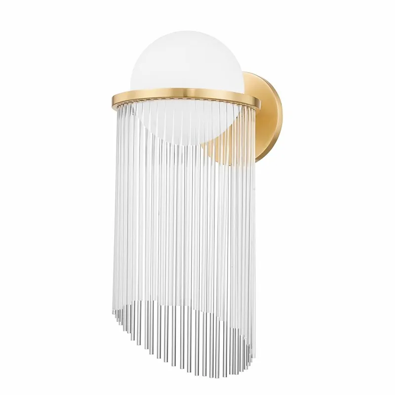 Casa Padrino applique murale de luxe laiton antique / blanc H. 50,8 cm - Luminaires de luxe Preisknaller