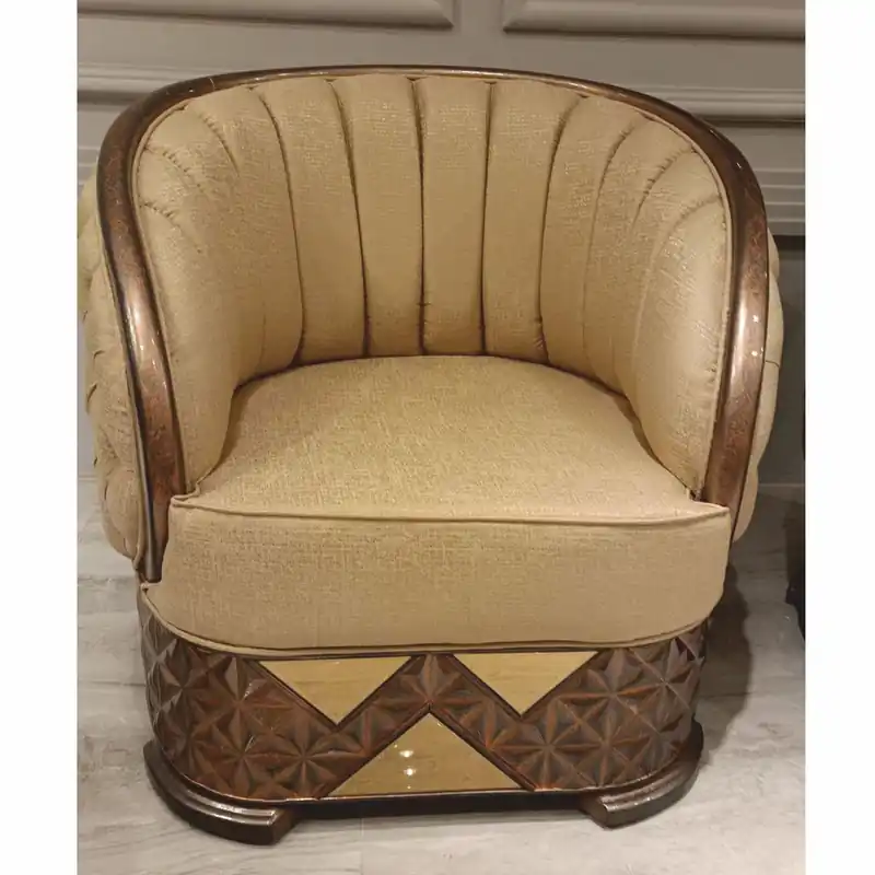 Casa Padrino fauteuil Art Déco de luxe or / cuivre / gris - Meubles de salon Angebot