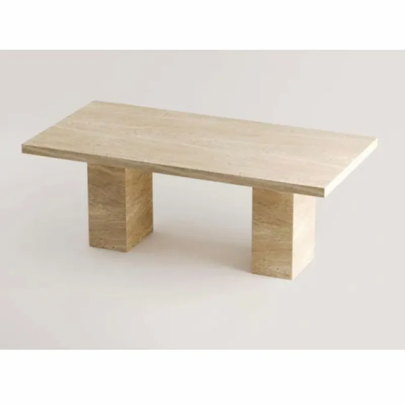 Preis Gesenkt Casa Padrino table à manger de luxe en travertin beige 190 cm - Meubles de salle à manger de luxe