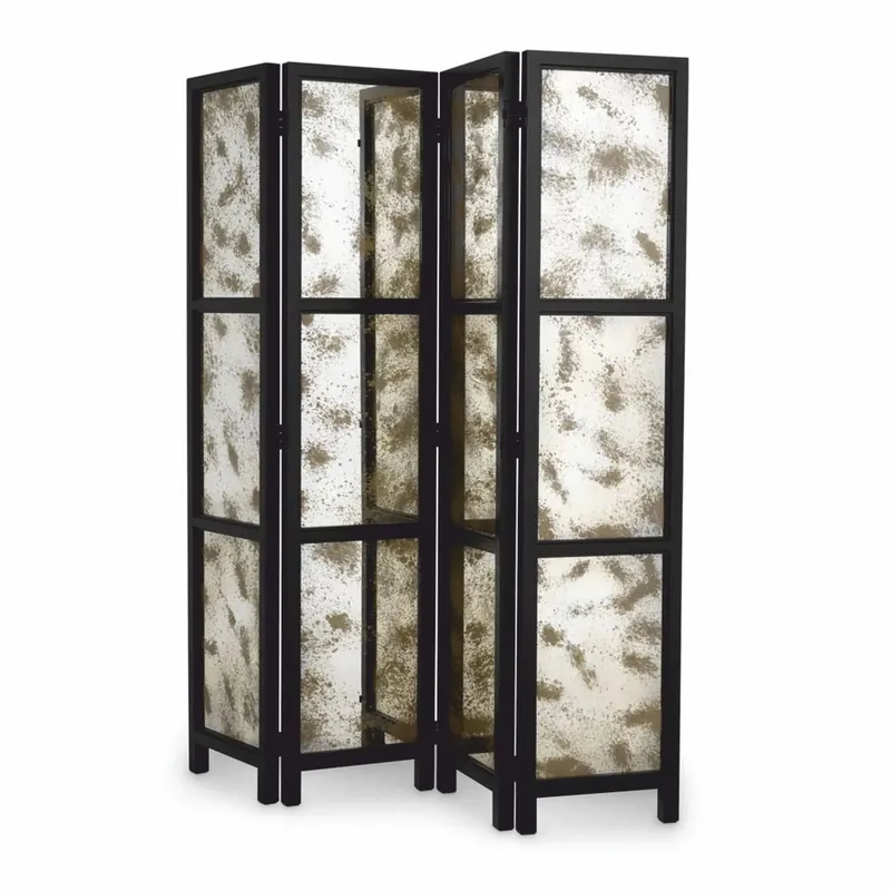 Top-Angebot Casa Padrino séparateur de pièce de luxe noir 200 x H. 225 cm - Meubles de luxe