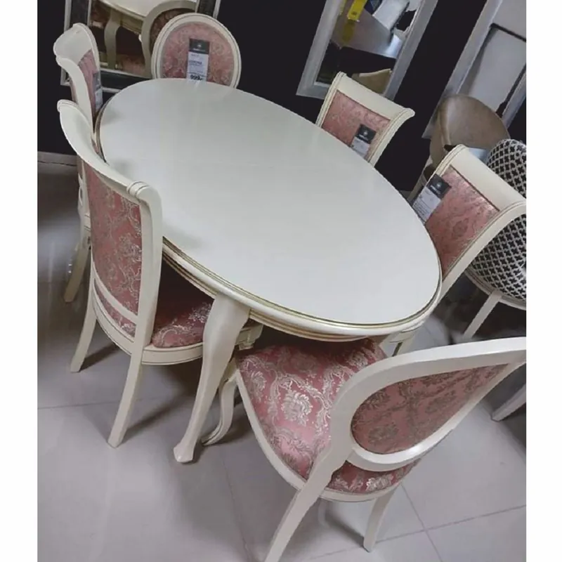 Garantierte Lieferung Casa Padrino ensemble de salle à manger Art Nouveau de luxe rose / crème - Meubles de salle à manger