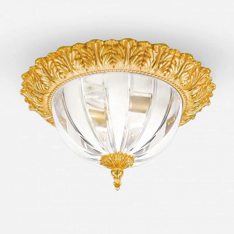 Echt Casa Padrino lampe de couverture baroque de luxe or Ø 31 x H. 17 cm - Fabriqué en Italie