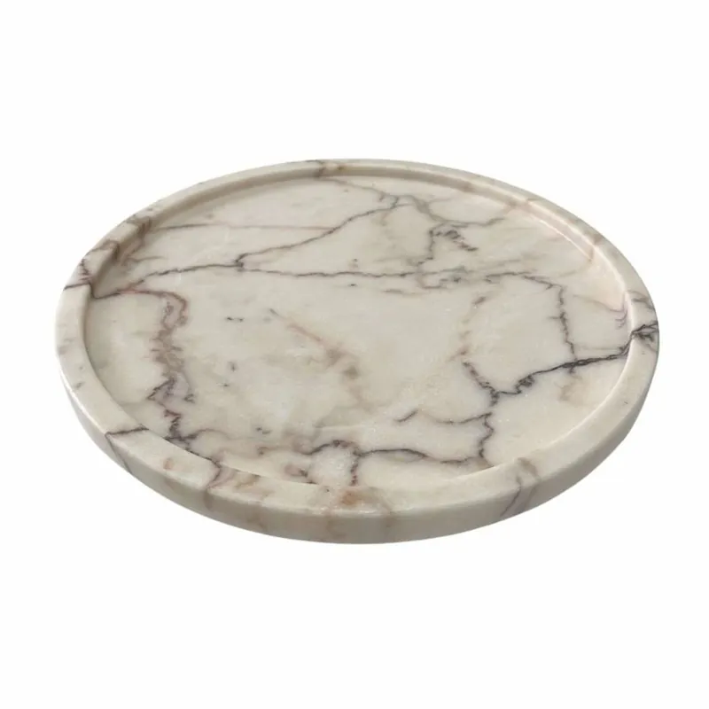 Casa Padrino plateau de service de luxe en marbre crème Ø 33,5 cm - Accessoires de gastronomie Billig