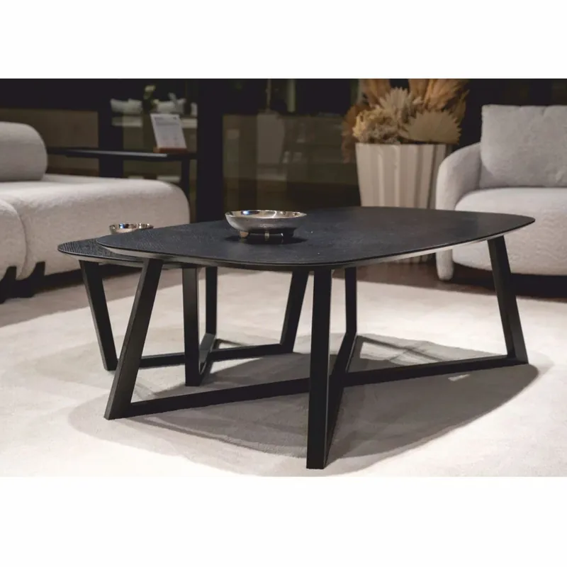 Casa Padrino ensemble de table basse de luxe en bois massif noir - Meubles d'hôtel et de salon Preisreduziert