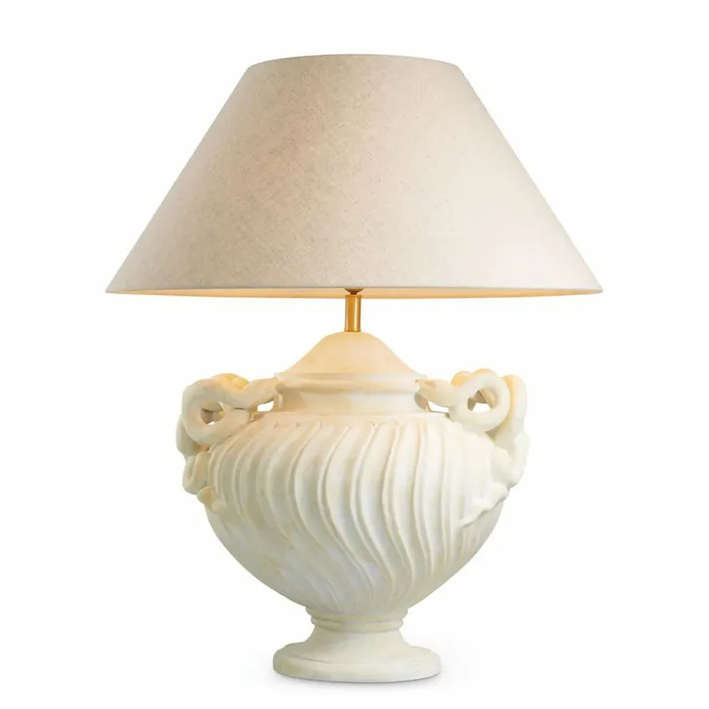 Sichere Zahlung Casa Padrino lampe de table baroque de luxe blanc antique / laiton / crème Ø 80 x H. 97 cm