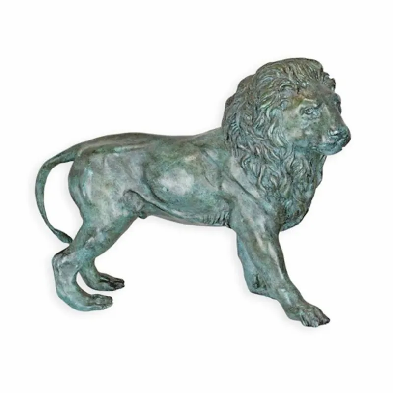 Casa Padrino sculpture décorative en bronze lion côté gauche turquoise / gris 34 cm - Décoration de bureau Top-Angebot