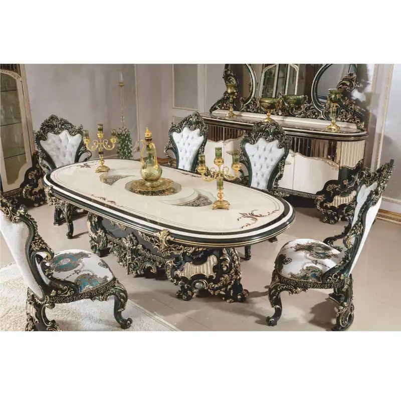 Casa Padrino ensemble de 6 chaises de salle à manger baroque de luxe - Meubles de style baroque faits main Garantierte Lieferung