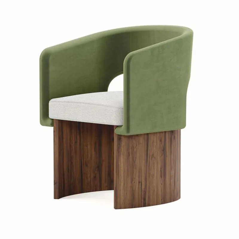 Expressversand Casa Padrino chaise de salle à manger de luxe avec accoudoirs vert / blanc / marron - Qualité supérieure