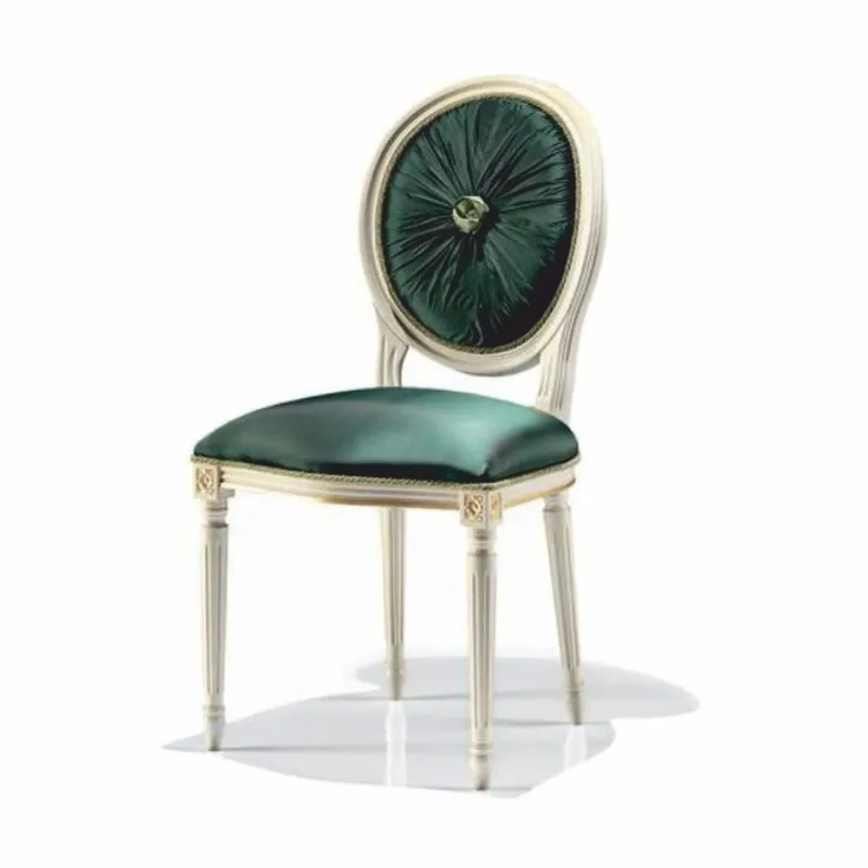 Casa Padrino Chaise de Salle à Manger Baroque de Luxe Vert / Blanc / Or - Fabriquée en Italie Super-Preis