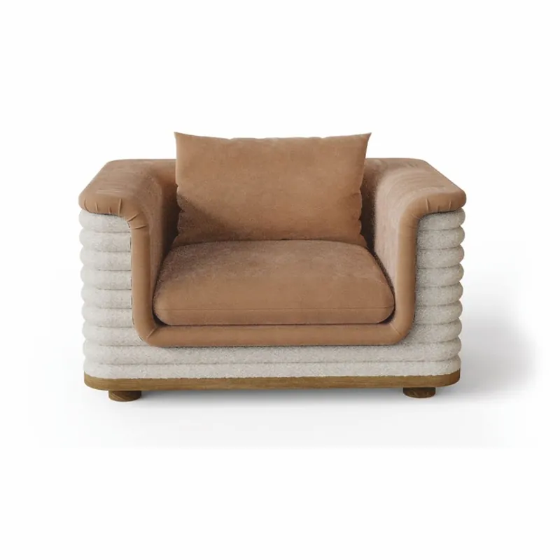 Preiswert Casa Padrino fauteuil de salon & hôtel de luxe marron / blanc 115 cm - Qualité supérieure