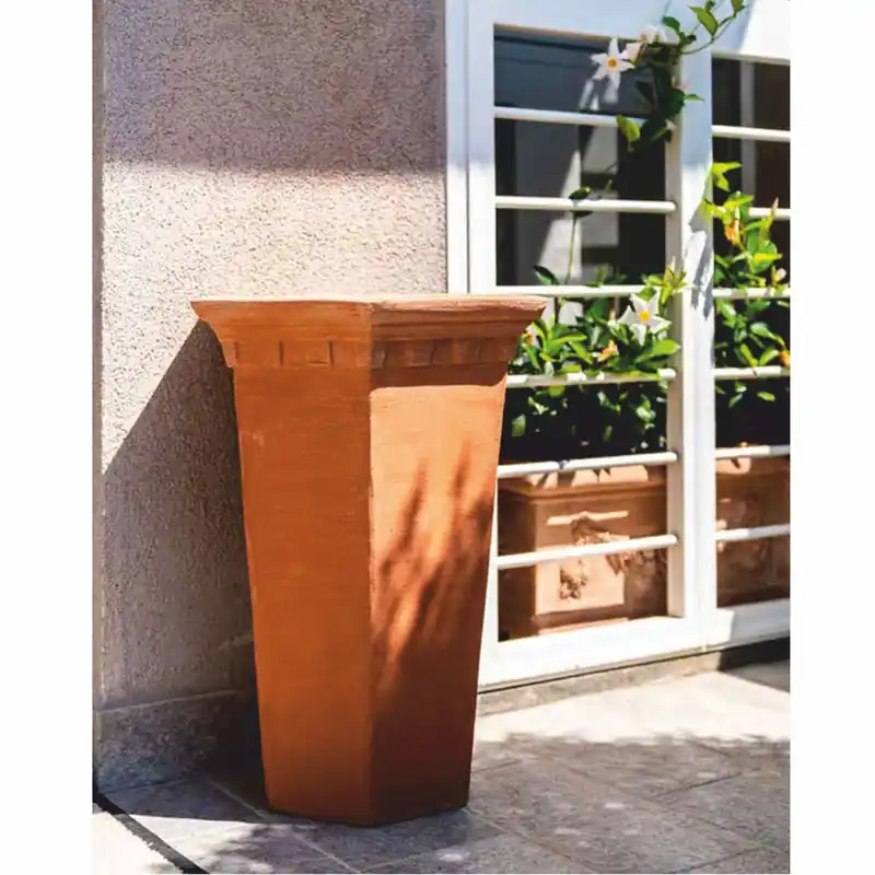 Bestpreis Casa Padrino Pot de Fleurs Art Nouveau en Terre Cuite Beige H. 60 cm - Fabriqué en Italie