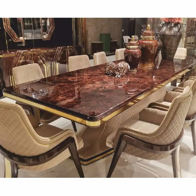 Casa Padrino ensemble de salle à manger Art Déco de luxe - Table à manger et 6 chaises avec accoudoirs Wochenendangebot