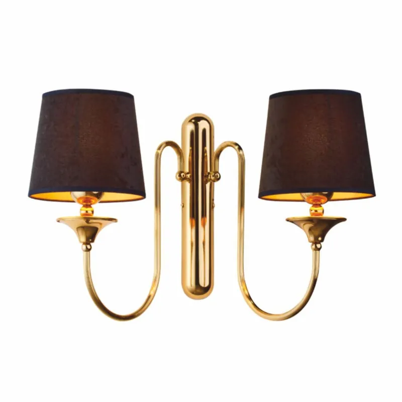 Preis Gesenkt Casa Padrino applique murale double Art Nouveau de luxe or / marron / noir 57 cm