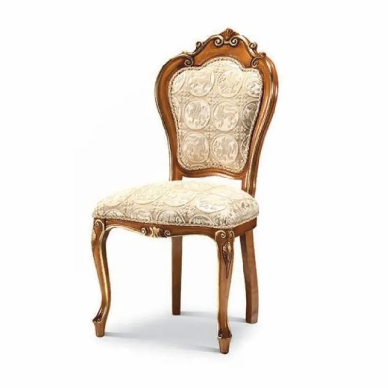Geprüft Casa Padrino Chaise de Salle à Manger Baroque de Luxe Beige / Marron / Or - Meubles Baroques - Fabriquée en Italie