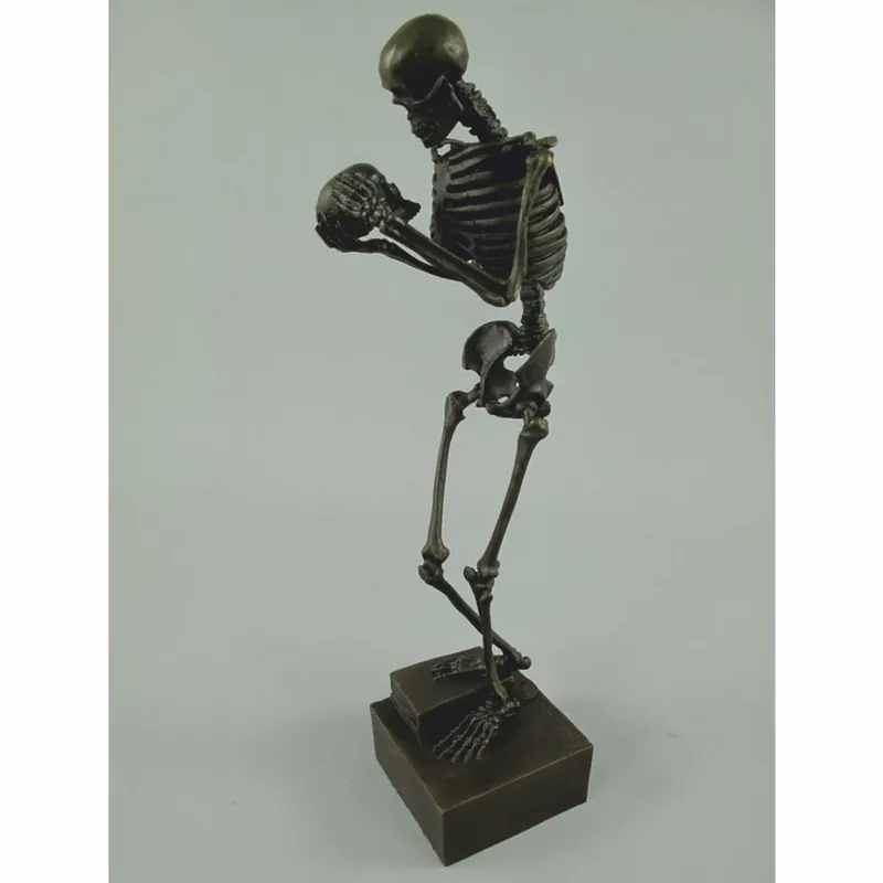 Neue Ware Casa Padrino sculpture décorative en bronze squelette H. 31 cm - Accessoires décoratifs