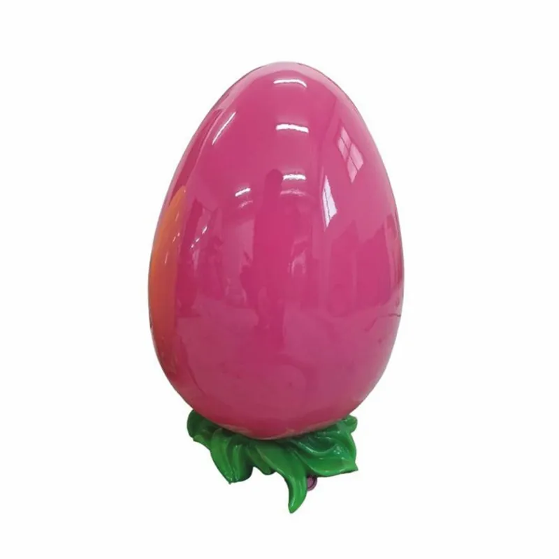 Wochenendangebot Casa Padrino oeuf de Pâques décoratif rose / vert H. 52 - Décoration de Pâques