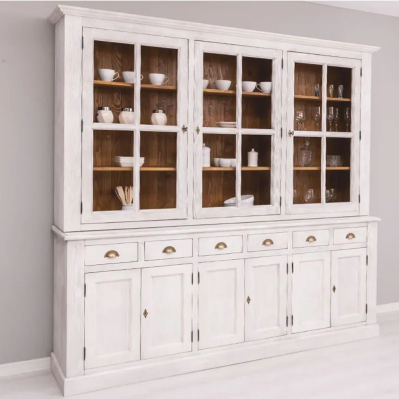 Knallerangebot Casa Padrino armoire de salle à manger de style campagnard gris clair / marron 245 cm - Meubles de salle à manger