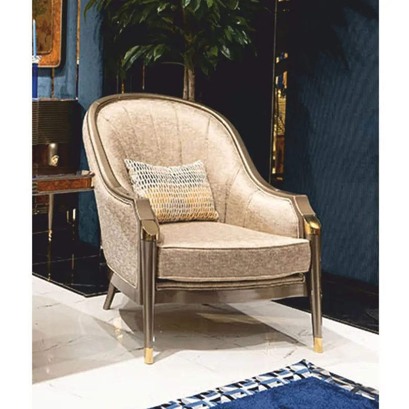 Casa Padrino fauteuil de luxe gris / or H. 102 cm - Meubles de salon et d'hôtel Expressversand