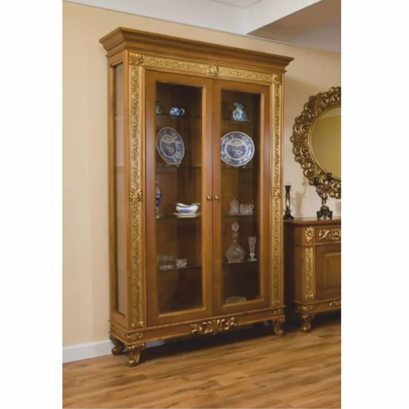 Sonderaktion Casa Padrino vitrine baroque de luxe marron / or 122,5 x H. 218,5 cm - Meubles baroques