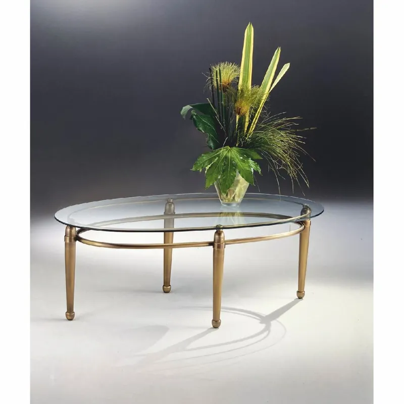 Casa Padrino table basse de luxe en laiton avec plateau en verre bronze antique 130 cm - Fabriquée en Italie Saisonangebot