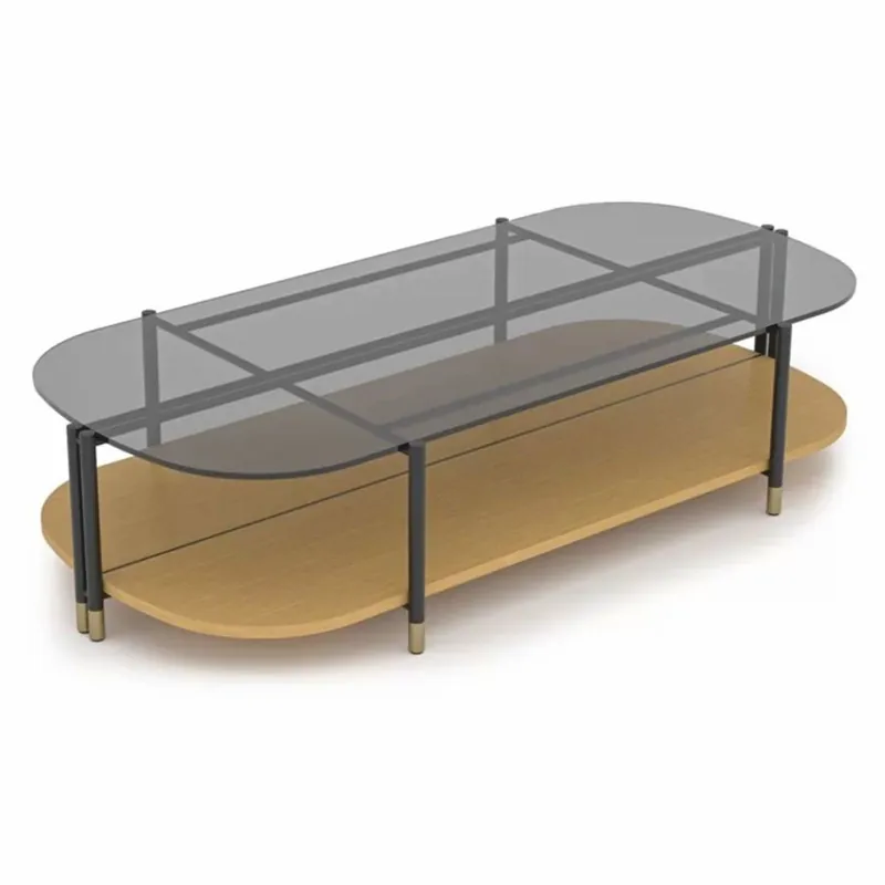 Casa Padrino table basse de luxe naturel / gris / laiton 155 cm - Meubles de salon et d'hôtel Abverkauf