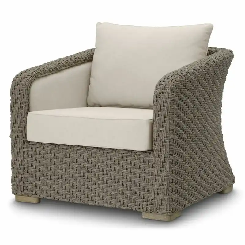 Casa Padrino fauteuil de jardin de luxe en rotin artificiel gris / sable - Meubles de jardin Top-Seller