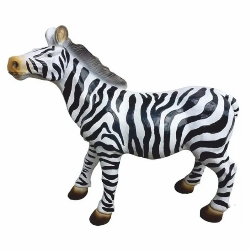 Casa Padrino sculpture décorative zèbre blanc / noir 70 cm - Figurine de jardin Neue Ware