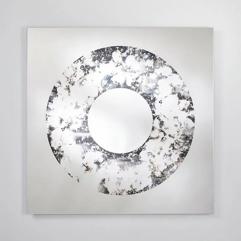 Aktuell Casa Padrino miroir mural de luxe noir / argent 100 cm - Intérieur de luxe