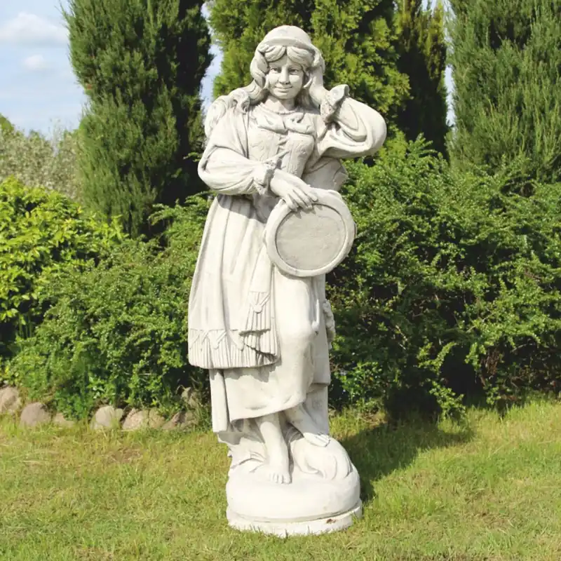 Abverkauf Casa Padrino sculpture décorative en pierre de jardin Art Nouveau femme gris H. 185 cm