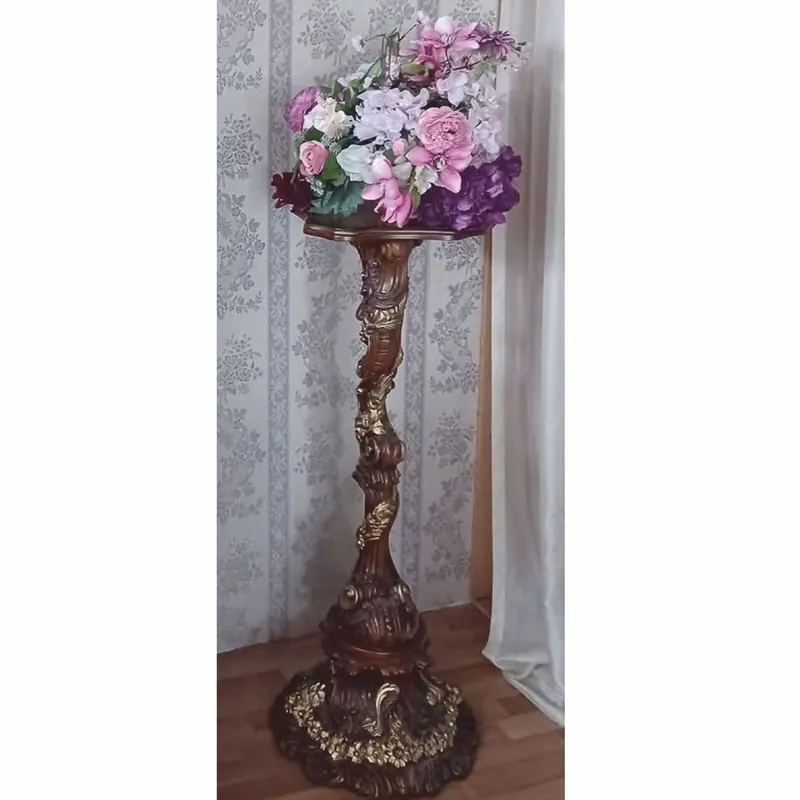 Casa Padrino Colonne Baroque de Luxe Marron / Or H. 115 cm - Meubles Baroques - Fabriqué en Italie Letzte Chance