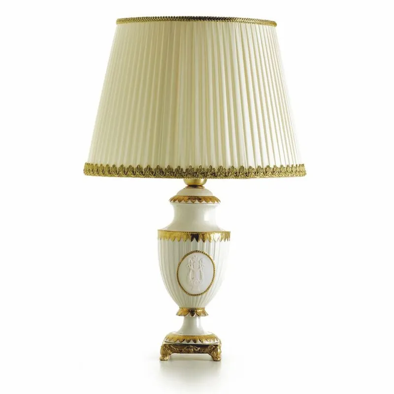 Super-Preis Casa Padrino lampe de table baroque de luxe en porcelaine blanc / or / ivoire H. 59 cm - Fabriquée en Italie