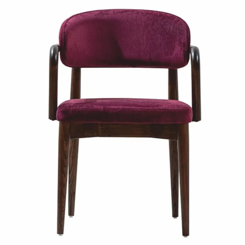 Casa Padrino chaise de salle à manger de luxe avec accoudoirs violet / marron foncé - Meubles de salle à manger Ausverkauf