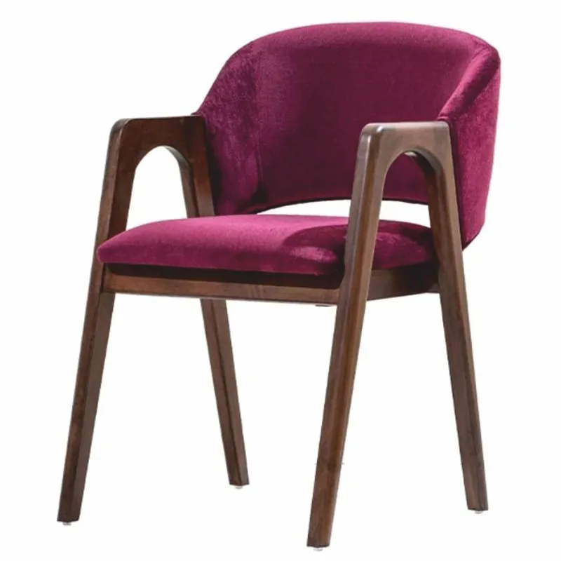 Casa Padrino chaise de salle à manger de luxe avec accoudoirs violet / marron - Meubles de salle à manger Sale