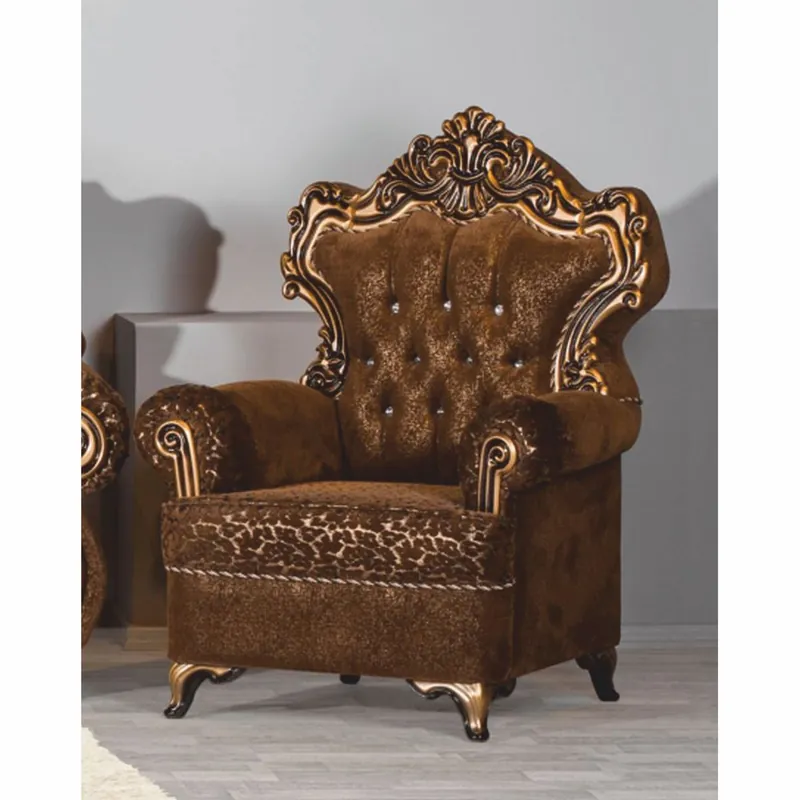 Neue Ware Casa Padrino fauteuil baroque de luxe avec strass marron / or - Meubles de style baroque
