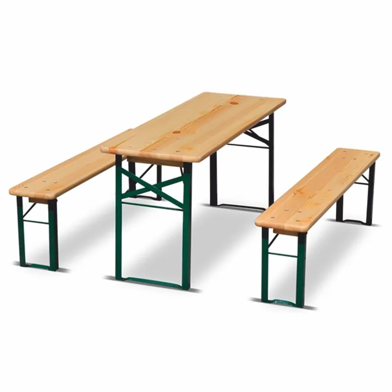 Casa Padrino ensemble de meubles de jardin naturel / vert 220 cm - Meubles de jardin à bière Finale Aktion