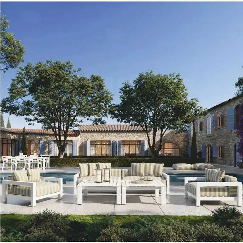 Casa Padrino ensemble de jardin de luxe blanc mat / beige - Meubles d'hôtel et de jardin Günstig