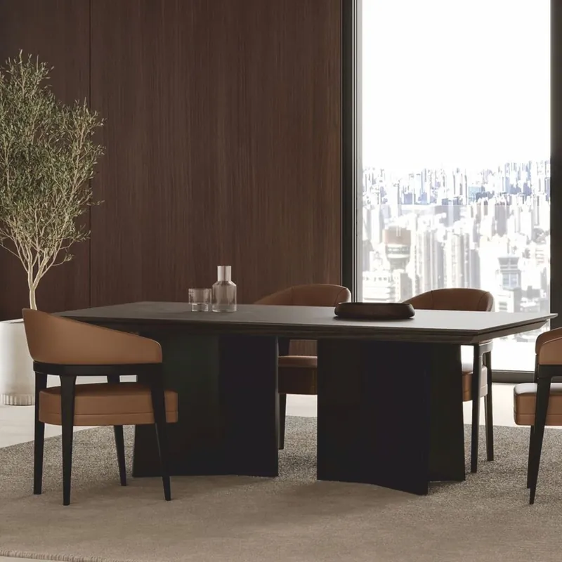 Casa Padrino table à manger de luxe marron foncé 220 cm - Meubles d'hôtel et de salle à manger Günstig