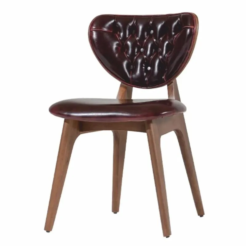 Sonderangebot Casa Padrino chaise de salle à manger de luxe en cuir rouge vin foncé / marron - Meubles de salle à manger