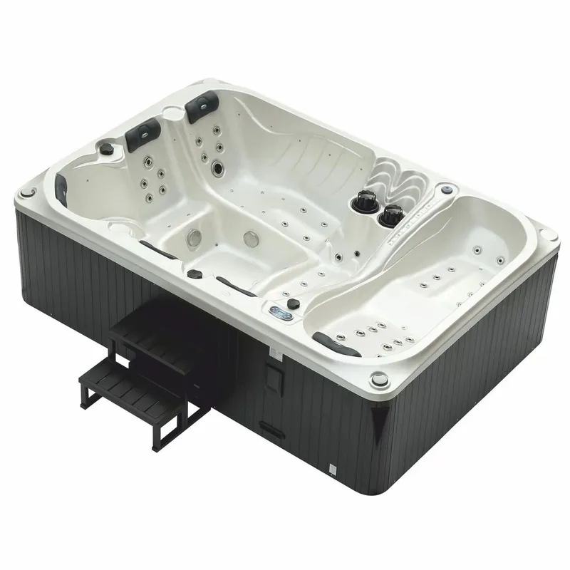 Top-Angebot Casa Padrino jacuzzi extérieur luxe blanc / noir 320 cm - Bain à remous de jardin