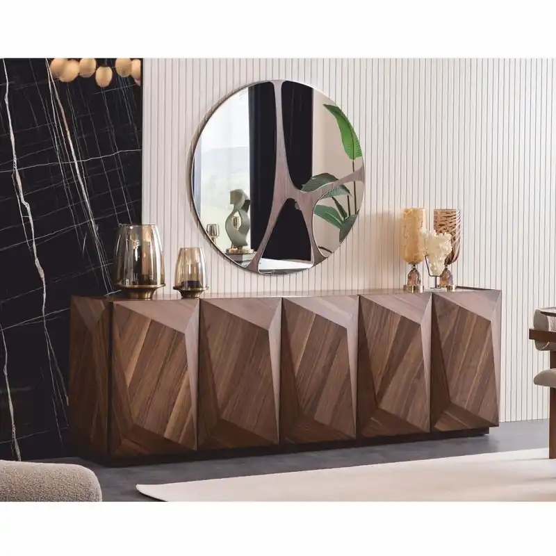 Knallerangebot Casa Padrino buffet de luxe avec miroir marron 237 cm - Meubles de luxe