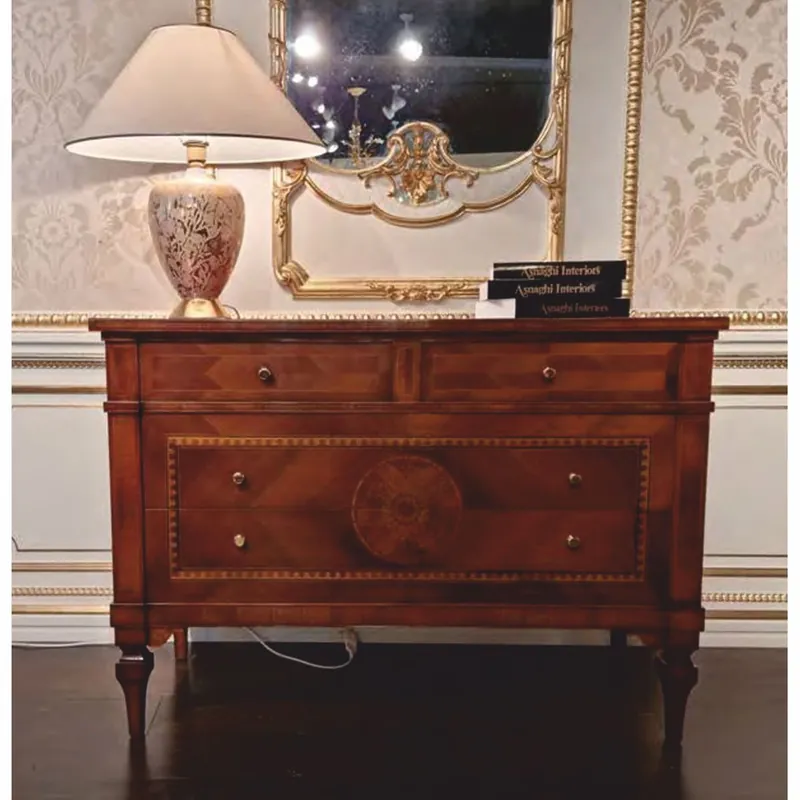 Sale Casa Padrino commode baroque de luxe marron 127 cm - Fabriqué en Italie