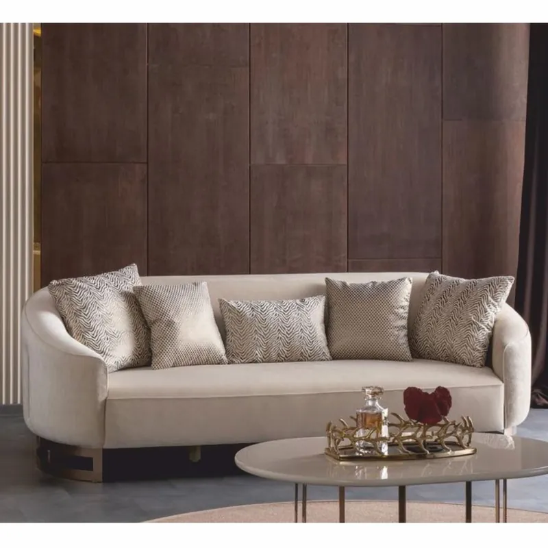 Casa Padrino canapé de luxe gris / bronze 250 cm - Meubles d'hôtel et de salon Preisknaller