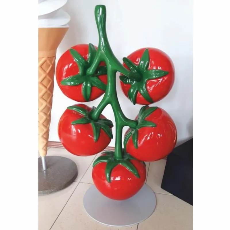Sonderangebot Casa Padrino tomates décoratives XXL sur tige avec support rouge / vert / gris H. 100 cm