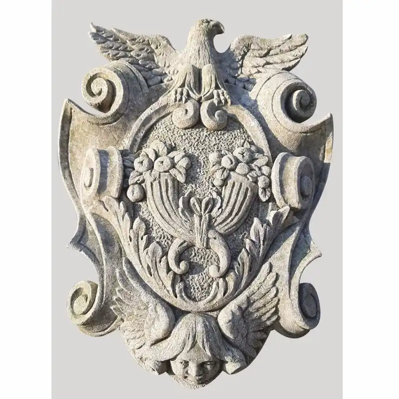 Top-Angebot Casa Padrino ornement mural baroque de luxe aigle gris H. 80 cm - Fabriqué en Italie