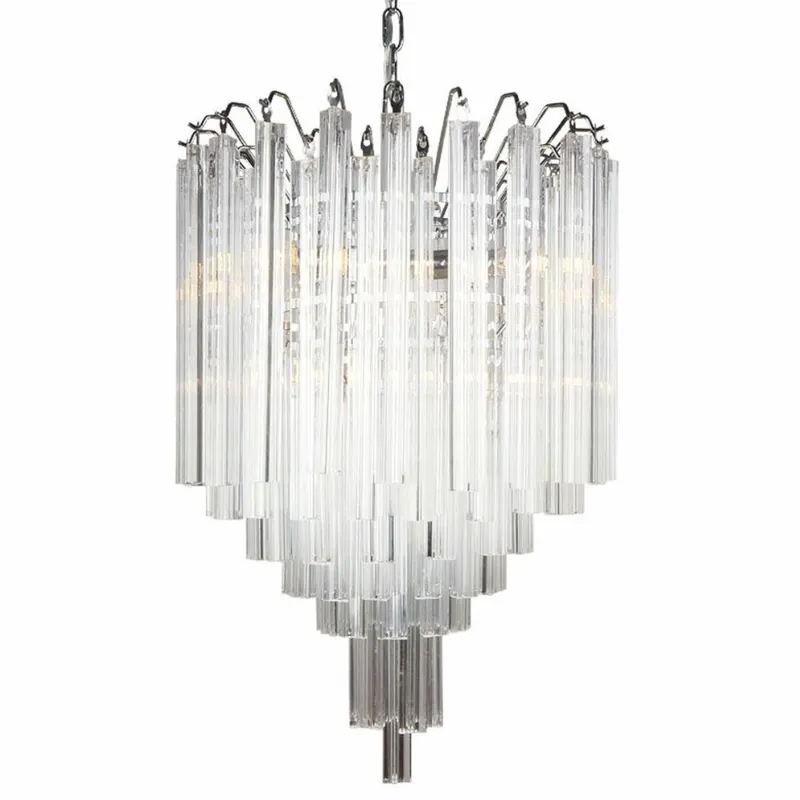 Casa Padrino lustre en verre argent Ø 55 x H. 58 cm - Lustre de salon Sichere Zahlung
