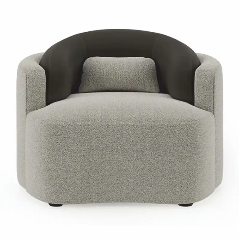 Casa Padrino fauteuil de luxe gris / noir 100 cm - Meubles de salon et d'hôtel Super-Preis