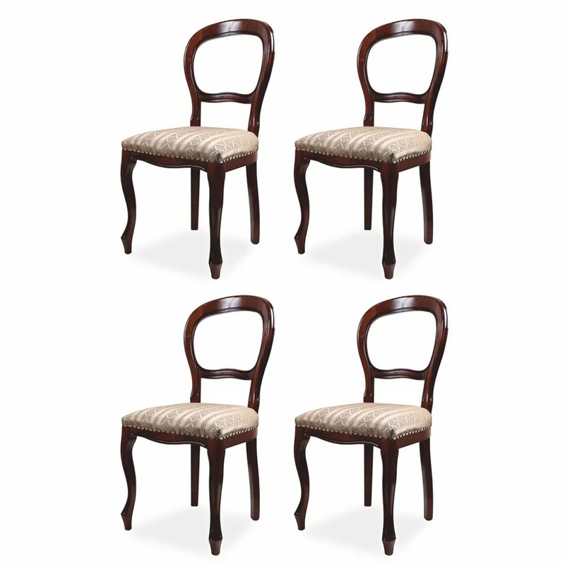 Casa Padrino ensemble de 4 chaises de salle à manger baroques de luxe or / marron foncé - Meubles baroques Angebot
