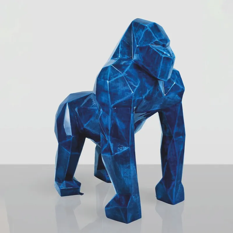 Neu Casa Padrino sculpture décorative XXL gorille singe bleu antique H. 128 cm - Figurine décorative